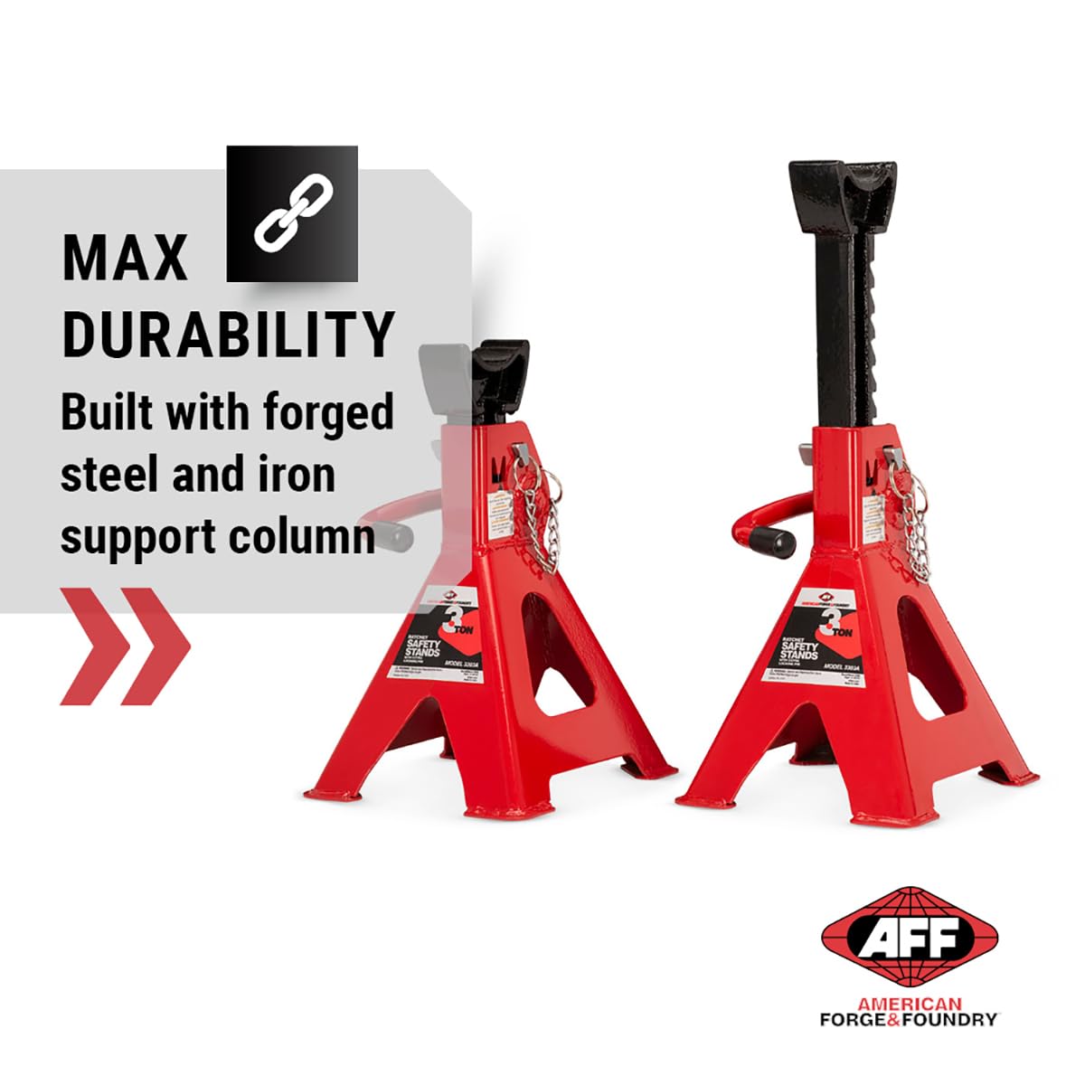 Amazon.com: AFF 3 Ton Jack Stand Set - Heavy Duty Ratchet Style